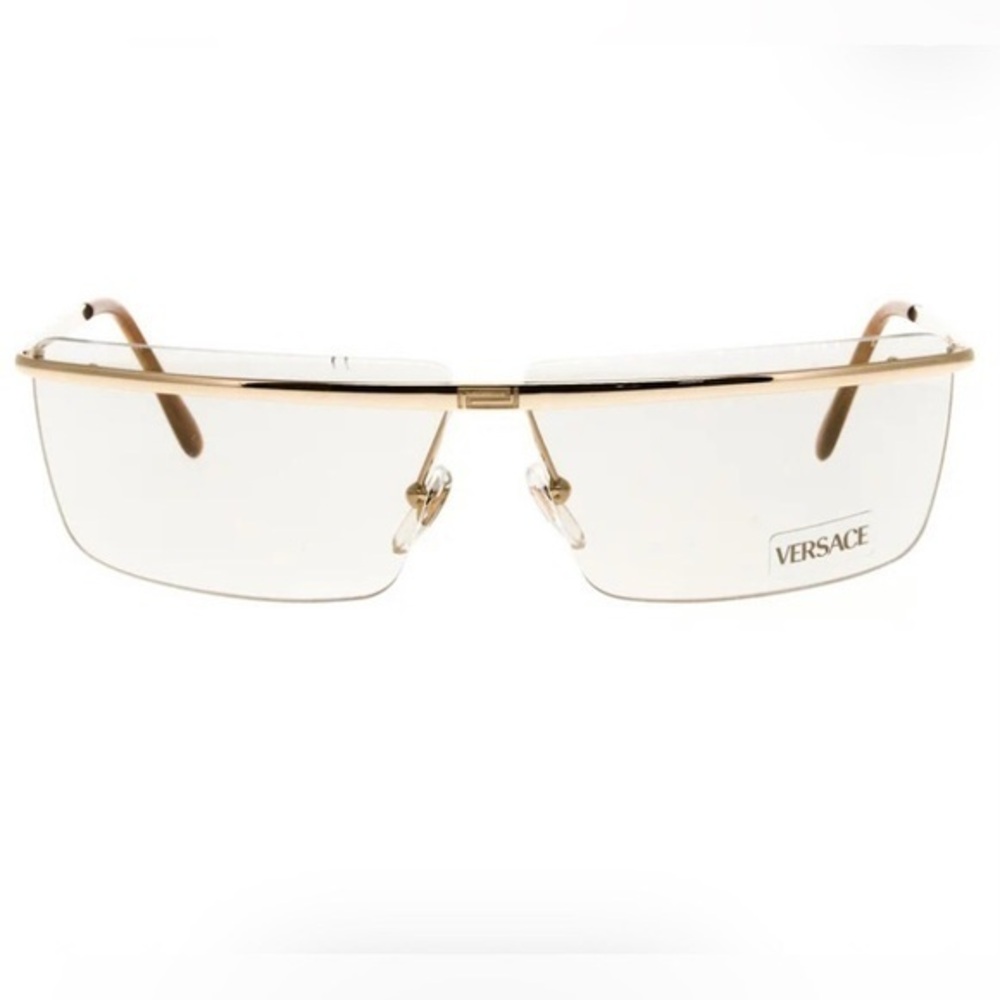 Vintage Y2K Versace N01 COL N30 235 Gold and Gray Sunglasses Frames
